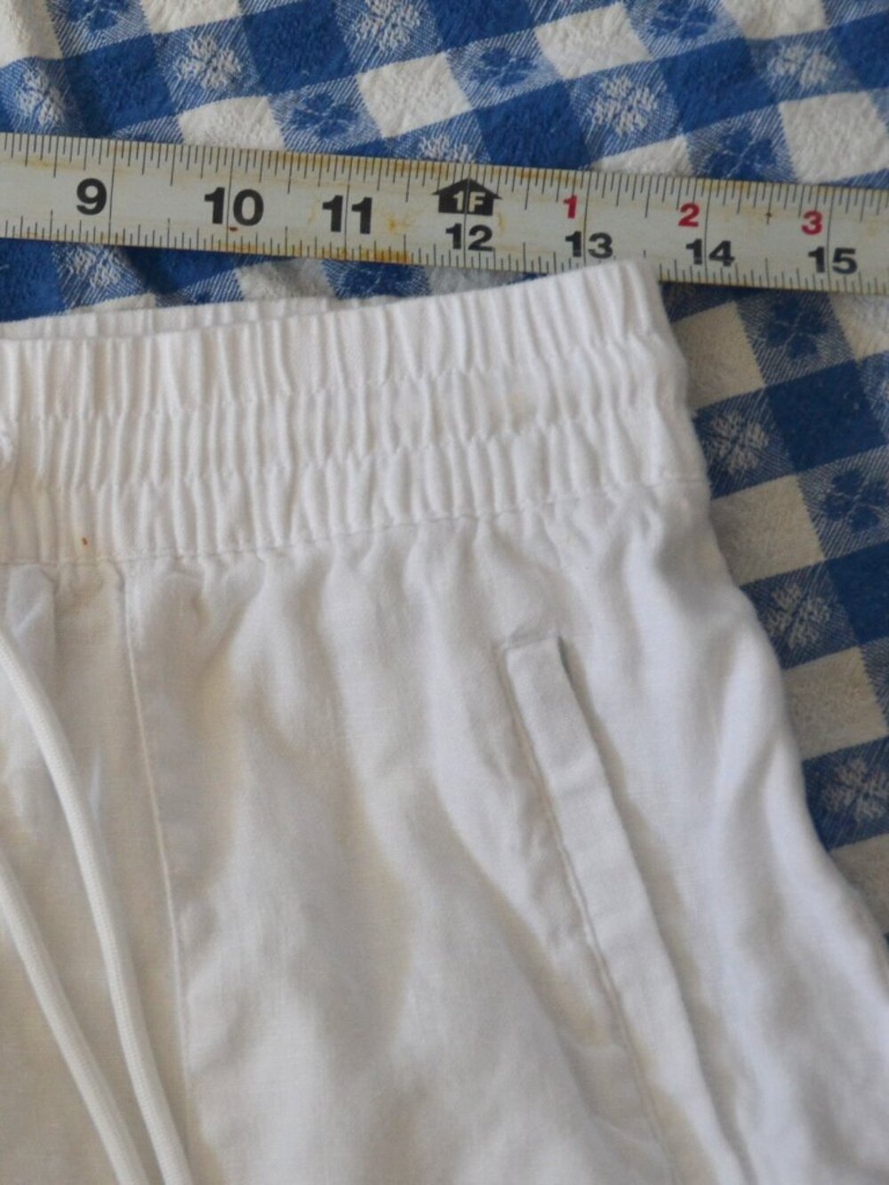 Athleta XSP PETITE Retreat Linen High Rise Wide Leg Pant Lily White 100% LINEN - Picture 5 of 6